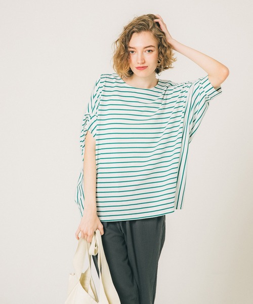 coca(coca)(コカ)の「バンザイスリーブTシャツ(Tシャツ/カットソー・レディース・A/ブラック/ホワイト/B・M/L)」の5枚目の写真