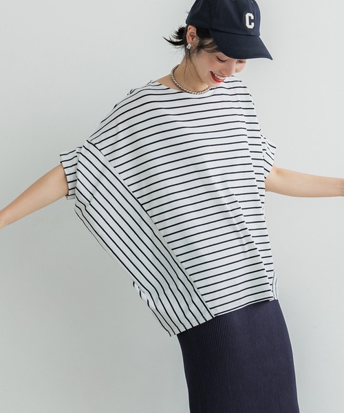 coca(coca)(コカ)の「バンザイスリーブTシャツ(Tシャツ/カットソー・レディース・A/ブラック/ホワイト/B・M/L)」の12枚目の写真