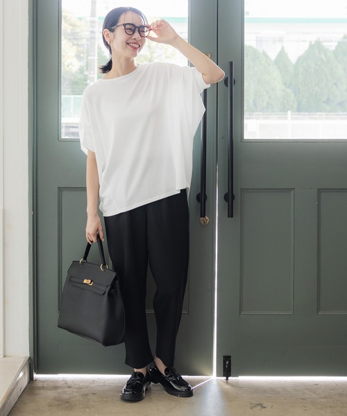 coca(coca)(コカ)の「バンザイスリーブTシャツ(Tシャツ/カットソー・レディース・A/ブラック/ホワイト/B・M/L)」の13枚目の写真