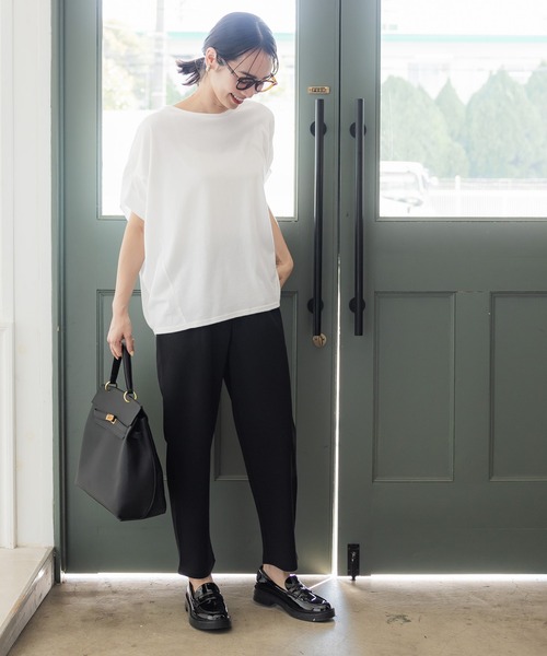 coca(coca)(コカ)の「バンザイスリーブTシャツ(Tシャツ/カットソー・レディース・A/ブラック/ホワイト/B・M/L)」の15枚目の写真