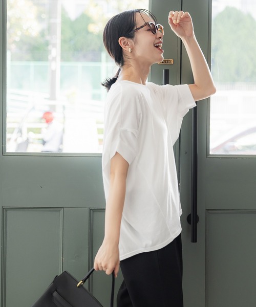 coca(coca)(コカ)の「バンザイスリーブTシャツ(Tシャツ/カットソー・レディース・A/ブラック/ホワイト/B・M/L)」の14枚目の写真