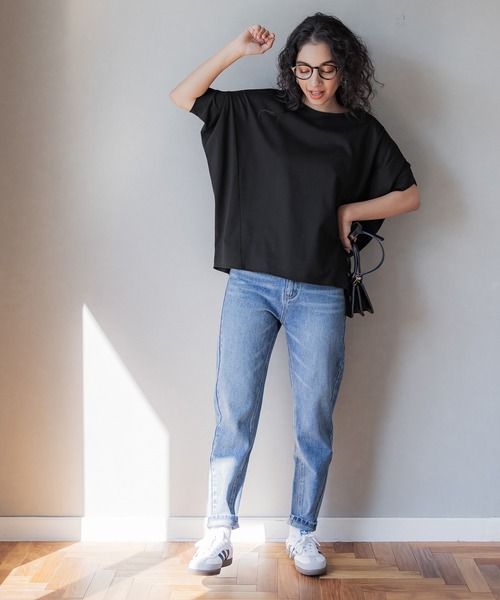 coca(coca)(コカ)の「バンザイスリーブTシャツ(Tシャツ/カットソー・レディース・A/ブラック/ホワイト/B・M/L)」の22枚目の写真