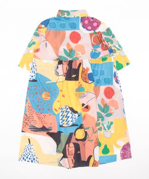 rovtski（ロフトスキー）の「配色ARTシャツワンピース（シャツワンピース・レディース・ホワイト・FREE）」の2枚目の写真