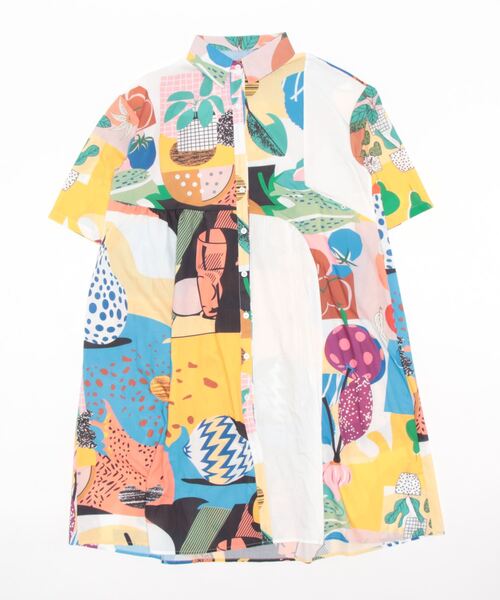 rovtski（ロフトスキー）の「配色ARTシャツワンピース（シャツワンピース・レディース・ホワイト・FREE）」の17枚目の写真