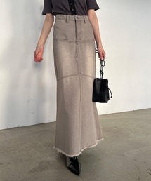 solleim（ソルレム）の「[選べる２color]デニムローウエストロングスカート（デニムスカート）」