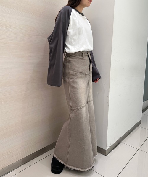 solleim（ソルレム）の「[選べる２color]デニムローウエストロングスカート（デニムスカート・レディース・ブルー/ブラック・S/M）」の14枚目の写真