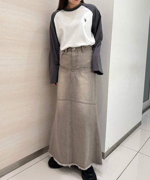 solleim（ソルレム）の「[選べる２color]デニムローウエストロングスカート（デニムスカート・レディース・ブルー/ブラック・S/M）」の15枚目の写真