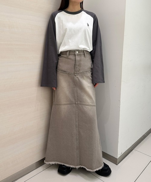 solleim（ソルレム）の「[選べる２color]デニムローウエストロングスカート（デニムスカート・レディース・ブルー/ブラック・S/M）」の16枚目の写真