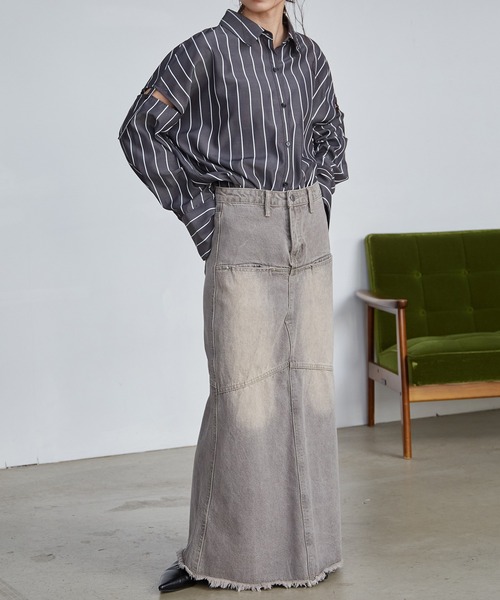 soor ploom デニムスカート Soor Ploom, filipa skirt dark denim 5y - メルカリ