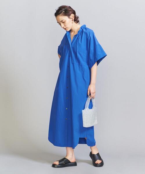 ユナイテッドアローズ BEAUTY&YOUTH コットン100 シャツワンピース BEAUTY&YOUTH UNITED ARROWS（ビューティーアンドユース