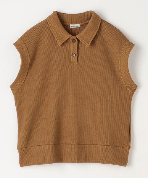 Steven Alan（スティーブンアラン）の「＜Steven Alan＞WAFFLE NO SLEEVE PULLOVER/カットソー（Tシャツ/カットソー・レディース・ダークブラウン/ブラック/オフホワイト・FREE）」の15枚目の写真