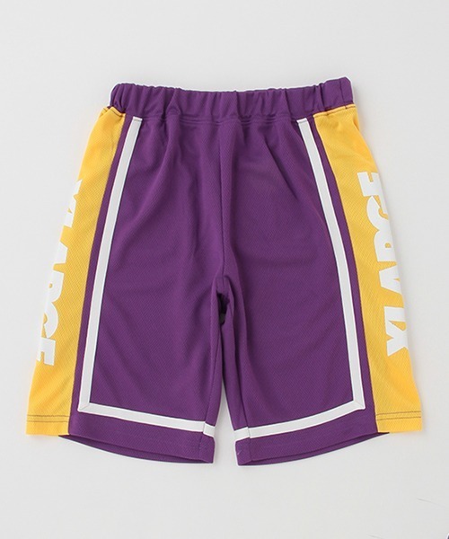 XLARGE KIDS（エクストララージキッズ）の「バスケット風切替ショーツ（その他パンツ・キッズ・パープル/ネイビー/ブラック・90cm/110cm/120cm/100cm/130cm/140cm）」の3枚目の写真