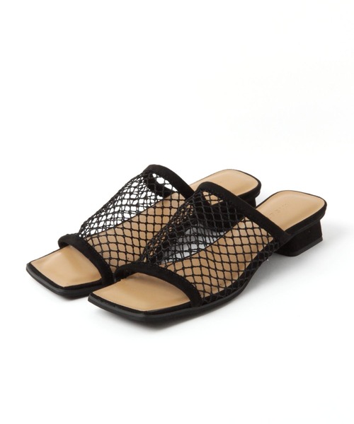 LEPSIM（レプシィム）の「スクエアメッシュミュール　753491（サンダル・レディース・ブラック/ダークブラウン・MEDIUM/LARGE）」の10枚目の写真