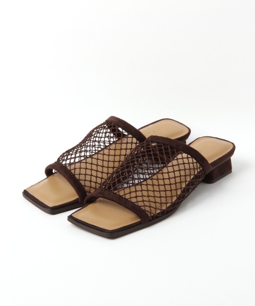 LEPSIM（レプシィム）の「スクエアメッシュミュール　753491（サンダル・レディース・ブラック/ダークブラウン・MEDIUM/LARGE）」の8枚目の写真