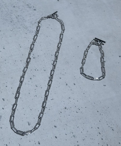 JOHN'S CLOSET(ジョンズクローゼット)の「【40】〔2点セット〕デザインチェーン ネックレス &ブレスレット ペアセット(ネックレス・メンズ・G/E/H/A/D/C/B/F・FREE)」の6枚目の写真