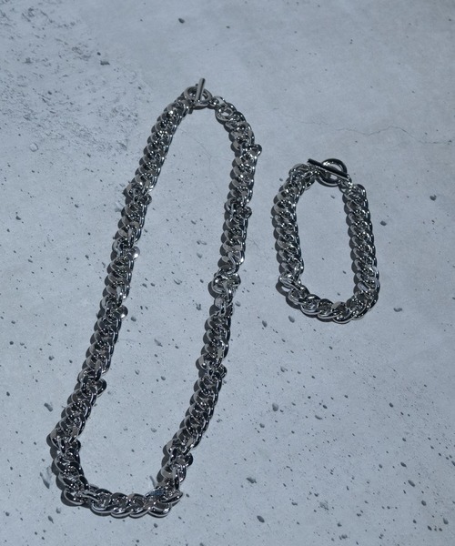 JOHN'S CLOSET(ジョンズクローゼット)の「【40】〔2点セット〕デザインチェーン ネックレス &ブレスレット ペアセット(ネックレス・メンズ・G/E/H/A/D/C/B/F・FREE)」の7枚目の写真