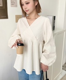 ブラウス レディース トップス 半袖 カシュクール キャップスリーブ 花柄 かわいい かっこいい おしゃれ 個性的 楽天市場】カシュクール（柄花・植物）（シャツ・ブラウス