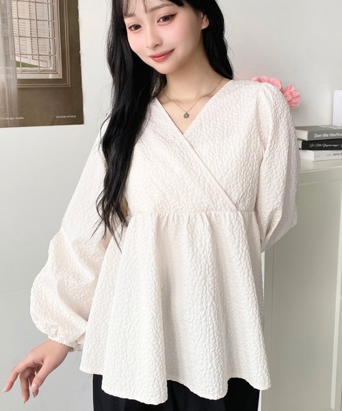 美品　クラネ　2wayカシュクールオールインワン　ブラック　近年　ボリューム袖 CLANE（クラネ）の「2WAY CACHE COEUR ALL IN ONE（つなぎ