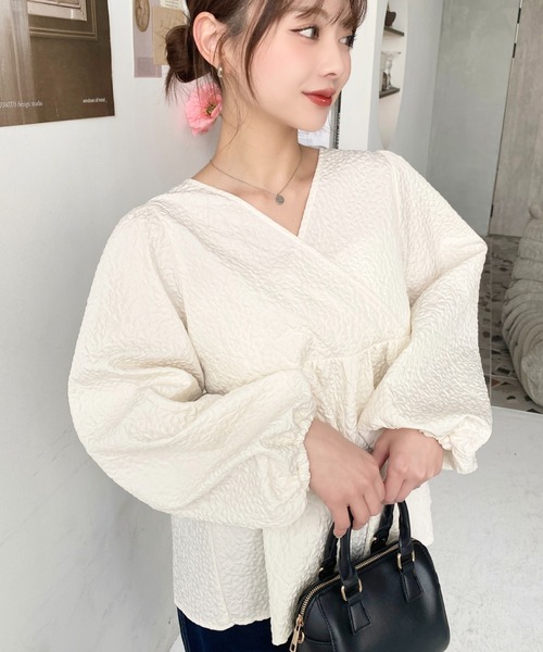 GANNI カシュクール巻きブラウスとスカートのセットアップ GANNI カシュクール巻きブラウスとスカートのセットアップ
