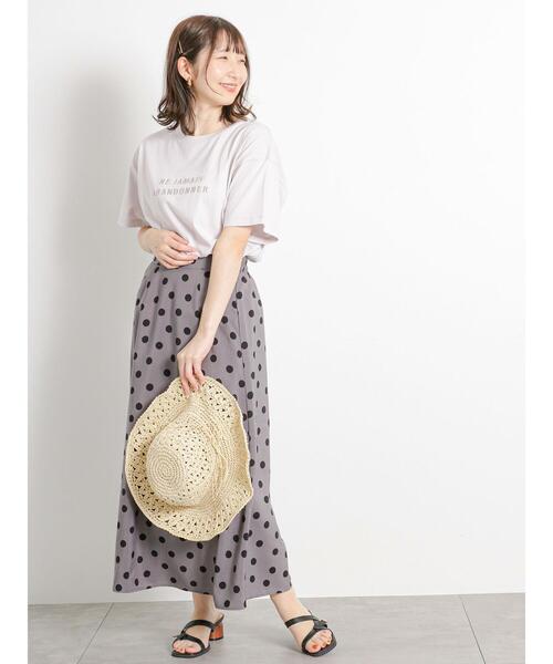 Te chichi TERRASSE(テチチテラス)の「立体刺繍ロゴTシャツ(Tシャツ/カットソー・レディース・グレー/オフホワイト/サックスブルー・F)」の20枚目の写真