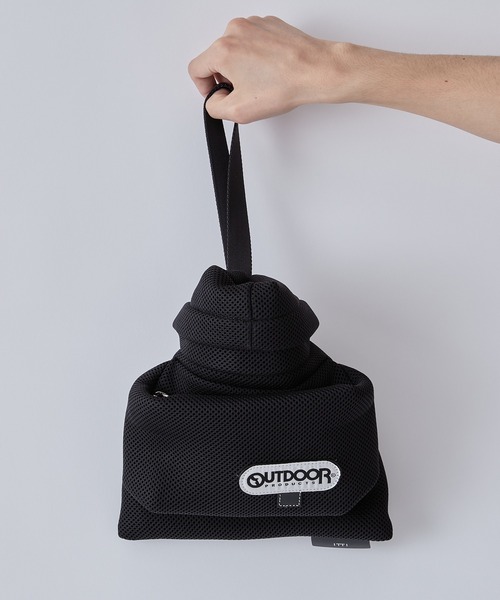 Lui's（ルイス）の「【ITTI × OUTDOOR PRODUCTS】RICE BAG W.MESH（ポーチ）（ハンドバッグ・メンズ・ブラック・FREE）」の2枚目の写真
