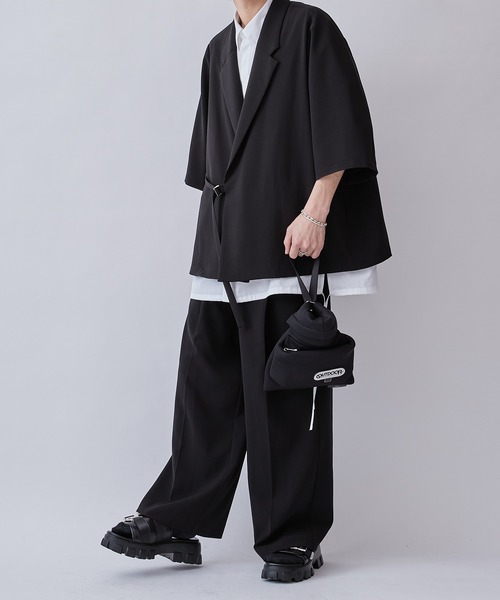 Lui's（ルイス）の「【ITTI × OUTDOOR PRODUCTS】RICE BAG W.MESH（ポーチ）（ハンドバッグ・メンズ・ブラック・FREE）」の4枚目の写真