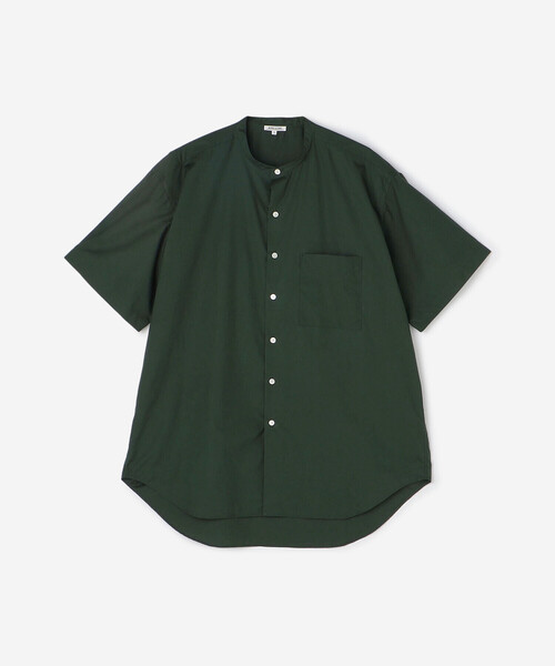 Morris & Sons（モリスアンドサンズ）の「MORRIS & SONS | スヴィンコットン 半袖バンドカラーシャツ MEN（シャツ/ブラウス・メンズ・ベージュ/ホワイト/グリーン・2/3/1）」の3枚目の写真