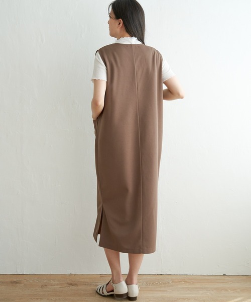 ikka（イッカ）の「ジャンスカメローインナーアンサンブル（ワンピース・レディース・グリーン/ブラウン/ブラック・M/S/L）」の11枚目の写真