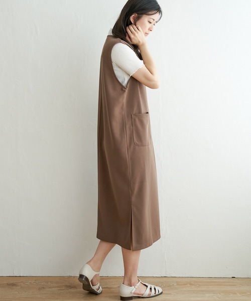 ikka（イッカ）の「ジャンスカメローインナーアンサンブル（ワンピース・レディース・グリーン/ブラウン/ブラック・M/S/L）」の12枚目の写真