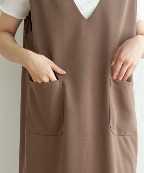 ikka（イッカ）の「ジャンスカメローインナーアンサンブル（ワンピース・レディース・グリーン/ブラウン/ブラック・M/S/L）」の14枚目の写真