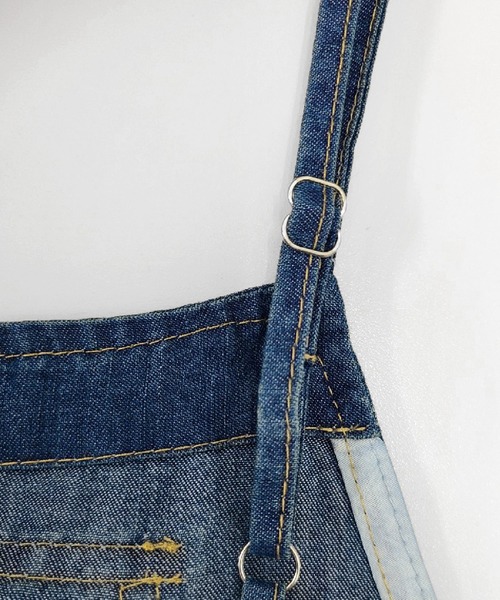 ハイウエスト デニム オールインワン ウエストマーク デニムベアワイドオールインワン｜WOMEN｜250HAF11-381H｜AZUL