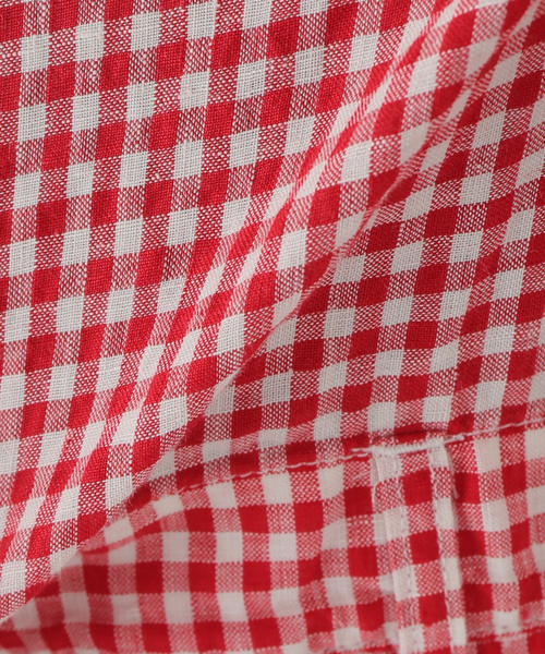 セール】リネンギンガム オールインワン（つなぎ/オールインワン