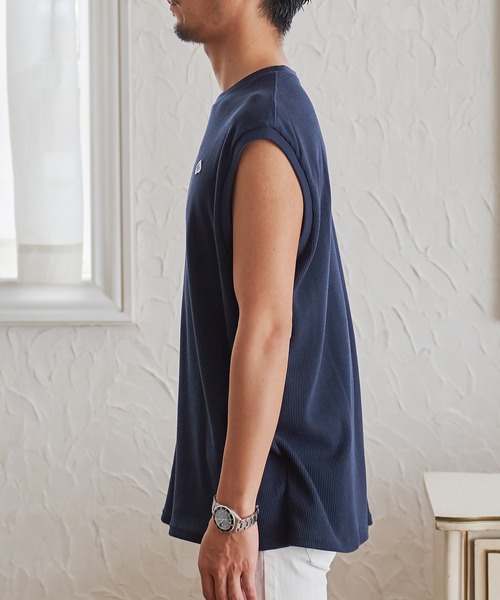 JEMORGAN（ジェーイーモーガン）の「『JEMORGAN LONG JOHNS/ジェーイーモーガンロングジョーンズ』T/Cワッフルノースリーブ【+】（タンクトップ・メンズ・ブラック/ネイビー/オフホワイト/グリーン/サンドベージュ・M/L/XL）」の16枚目の写真