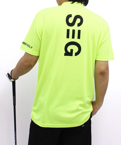 SHISKY（シスキー）の「【GOLF】ゴルフウェア　接触冷感モックネックT（ゴルフグッズ・メンズ・ネイビー/イエロー/ブラック・M/L/XL）」の10枚目の写真