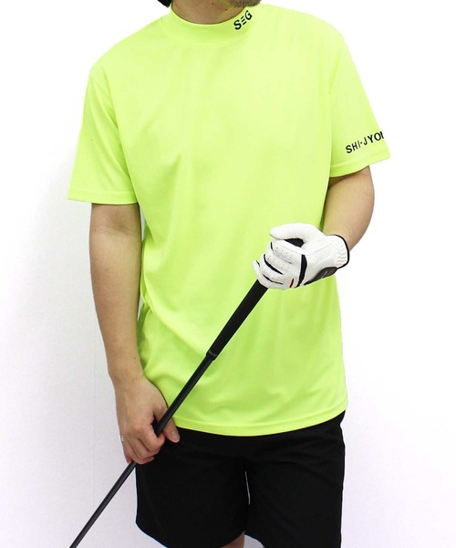 SHISKY（シスキー）の「【GOLF】ゴルフウェア　接触冷感モックネックT（ゴルフグッズ・メンズ・ネイビー/イエロー/ブラック・M/L/XL）」の20枚目の写真