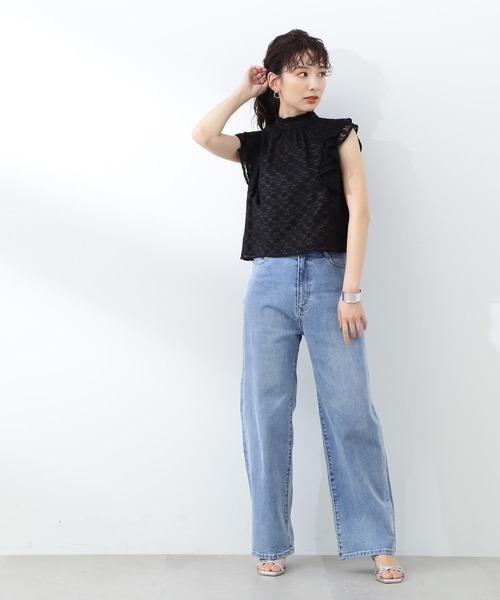 N.(N. Natural Beauty Basic)(エヌエヌナチュラルビューティーベーシック)の「【S Size Line】◆5ポケットワイドデニムパンツ(デニムパンツ・レディース・ライトブルー/ワンウォッシュ・SMALL/MEDIUM/X-SMALL)」の8枚目の写真