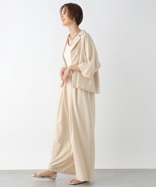 LEPSIM（レプシィム）の「開襟シャツSS　961205（シャツ/ブラウス・レディース・カーキブラウン/アイボリー/ブラック・FREE）」の7枚目の写真