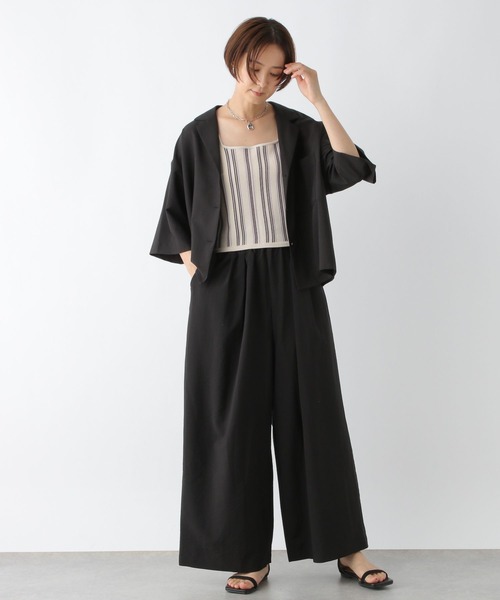 LEPSIM（レプシィム）の「開襟シャツSS　961205（シャツ/ブラウス・レディース・カーキブラウン/アイボリー/ブラック・FREE）」の14枚目の写真