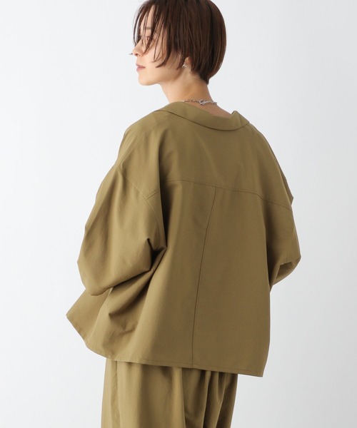 LEPSIM（レプシィム）の「開襟シャツSS　961205（シャツ/ブラウス・レディース・カーキブラウン/アイボリー/ブラック・FREE）」の17枚目の写真