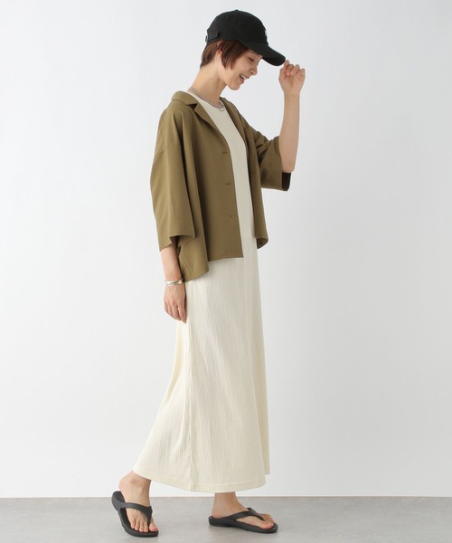 LEPSIM（レプシィム）の「開襟シャツSS　961205（シャツ/ブラウス・レディース・カーキブラウン/アイボリー/ブラック・FREE）」の21枚目の写真