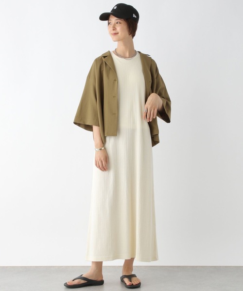 LEPSIM（レプシィム）の「開襟シャツSS　961205（シャツ/ブラウス・レディース・カーキブラウン/アイボリー/ブラック・FREE）」の22枚目の写真