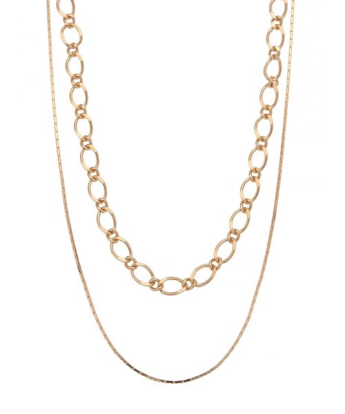 RESEXXY（リゼクシー）の「ダブルチェーンネックレス（ネックレス・レディース・ゴールド/シルバー・FREE）」の6枚目の写真