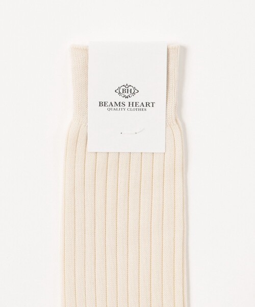 BEAMS HEART(ビームスハート)の「BEAMS HEART / ドレス リブ ソックス 23(ソックス/靴下・メンズ・ネイビー/ダークブラウン/ブラック/ワイン/ブルー系その他3/オフホワイト・ONE SIZE)」の7枚目の写真