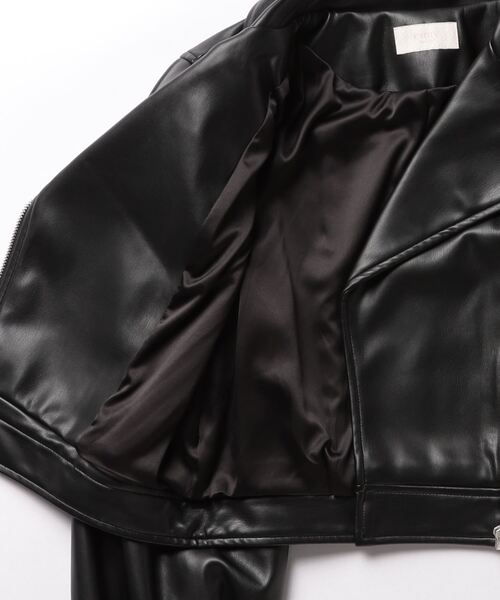 EIMY ISTOIRE（エイミーイストワール）の「2wayスリーブボリュームライダースジャケット（ライダースジャケット・レディース・アイボリー/ブラック/ベージュ・FREE）」の18枚目の写真