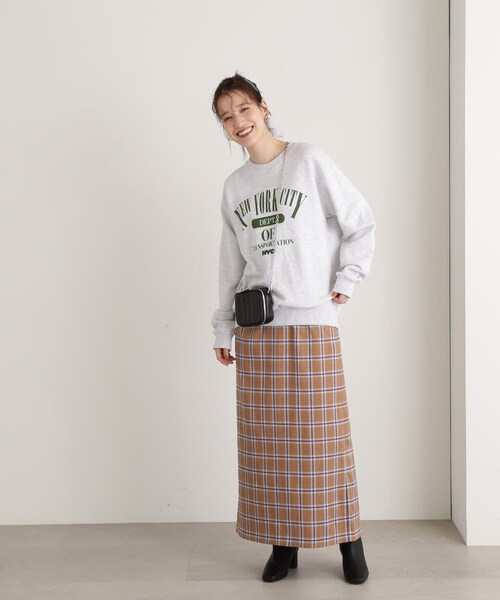 N.（N. Natural Beauty Basic）（エヌエヌナチュラルビューティーベーシック）の「【S Size Line】◆チェックロングスカート（スカート・レディース・グリーン系その他/ブラウン系その他・SMALL/MEDIUM）」の9枚目の写真