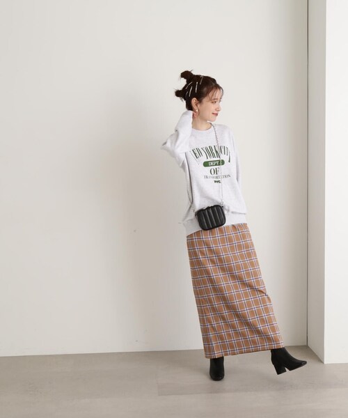 N.（N. Natural Beauty Basic）（エヌエヌナチュラルビューティーベーシック）の「【S Size Line】◆チェックロングスカート（スカート・レディース・グリーン系その他/ブラウン系その他・SMALL/MEDIUM）」の18枚目の写真