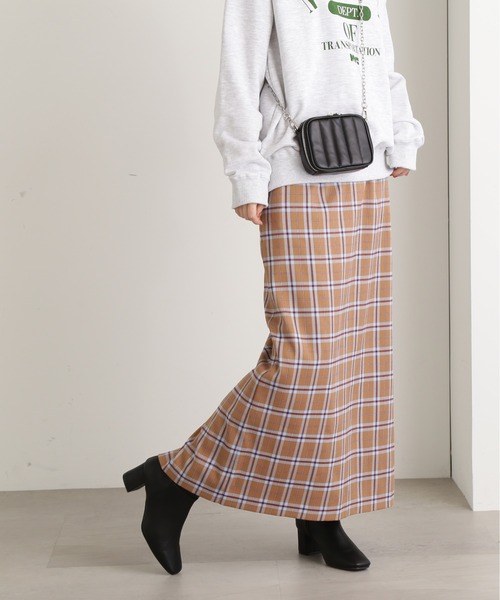 N.（N. Natural Beauty Basic）（エヌエヌナチュラルビューティーベーシック）の「【S Size Line】◆チェックロングスカート（スカート・レディース・グリーン系その他/ブラウン系その他・SMALL/MEDIUM）」の2枚目の写真