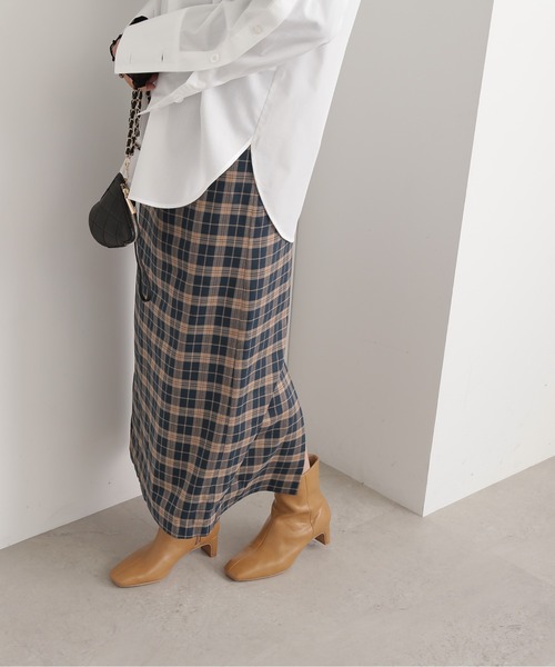 N.（N. Natural Beauty Basic）（エヌエヌナチュラルビューティーベーシック）の「【S Size Line】◆チェックロングスカート（スカート・レディース・グリーン系その他/ブラウン系その他・SMALL/MEDIUM）」の20枚目の写真