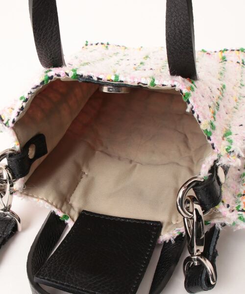 Kassiopea（カシオペア）の「(KASSIOPEA)ファンシーツイードミニバッグ（ショルダーバッグ・レディース・ピンク/ネイビー・FREE）」の4枚目の写真