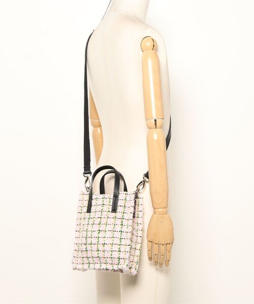 Kassiopea（カシオペア）の「(KASSIOPEA)ファンシーツイードミニバッグ（ショルダーバッグ・レディース・ピンク/ネイビー・FREE）」の6枚目の写真